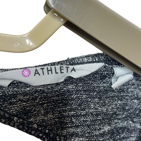 Athleta Cutout Back Tank Top Soft Heathered Dark Gray Relaxed Fit Size Small - Picture 7 of 10